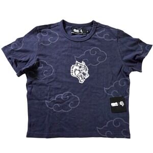 Darc Sport x Naruto Floating Timeless Tee Women's S Storm Blue Crew Neck T-Shirt